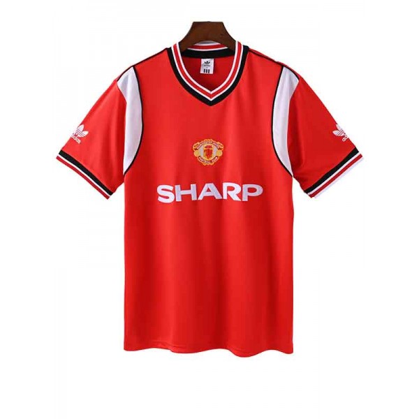 Manchester united home jersey mens retro shirt 1984-1985